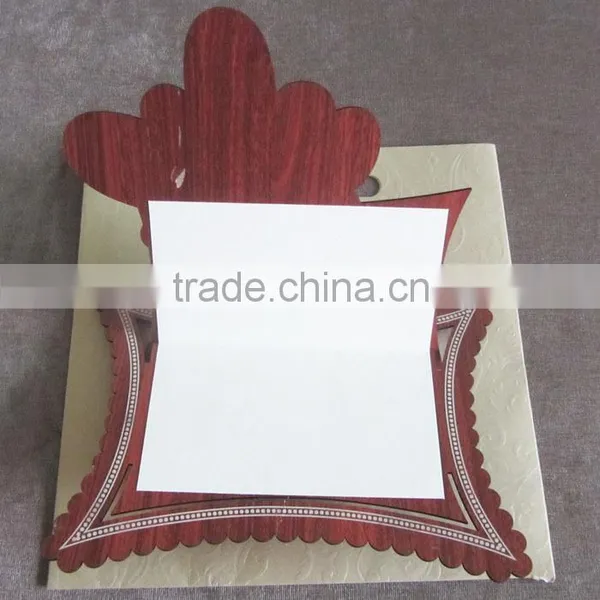 2016 Hot Sale Newest Products Luxury Wooden Flower Wedding Greeting Invitation Card photo-6