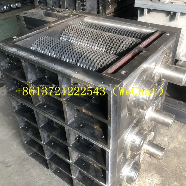 Double Shaft Shredder Waste Building Industrial Kitchen Waste Plastic Rubber Wood Crusher 800 Crusher Plastic photo-2