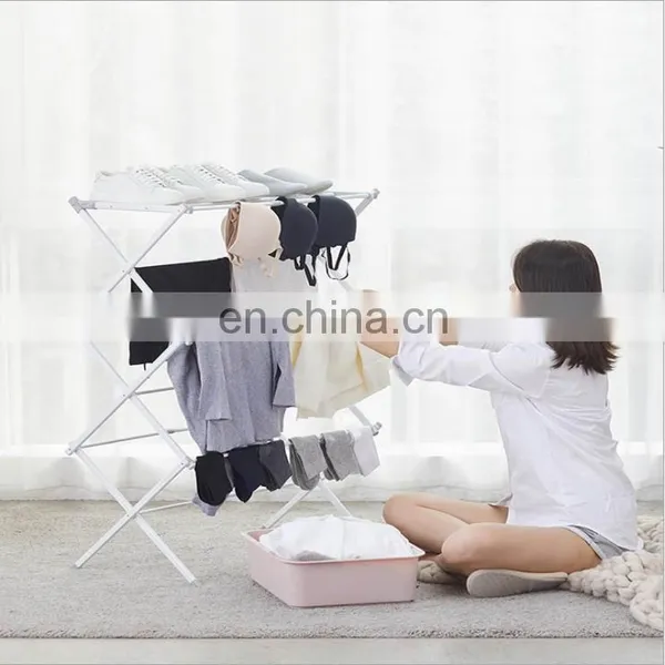 Manufacturer Supply Stainless Steel Folding Drying Rack Household Drying Articles Multifunctional Three-layer Drying Rack photo-2
