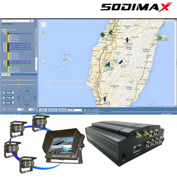 Buses HD Mobile DVR 4G LTE GPS WIFI 4CH 1080P HDD / SSD RJ45 Network Port With Canbus photo-4