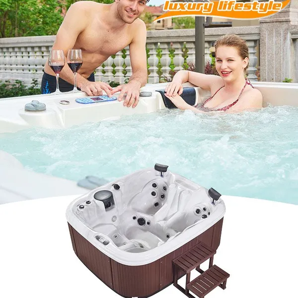 Manufacture Whole Sell Chinese Hot Tub 4 Seater Hot Tubs Outdoor Spa Bathtub photo-6