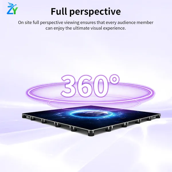 Full-color SMD Indoor Animation Led Display for Concert Stage Banquet LED Rolling Flexible Floor Led Tiles photo-2