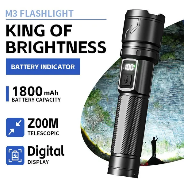 2-in-1 White Laser Headlamp Flashlight 90° Adjustable Rechargeable Torch 300LM for Outdoor Camping Hiking