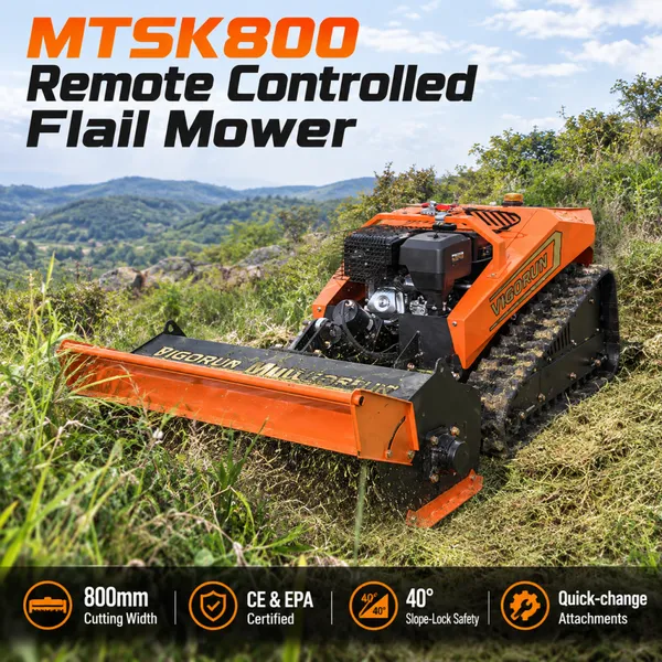 Vigorun MTSK800 экономичная газонокосилка с дистанционным управлением, самоблокирующаяся защита склона, 4 часа непрерывной работы для очистки кустарников на склоне холма