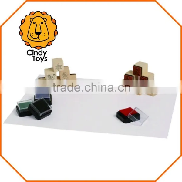 Wooden Mini Rubber Stamps Christmas 16 Pcs for Christmas