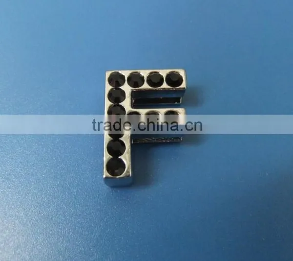 18mm Slide Letters With Black Rhinestone photo-5