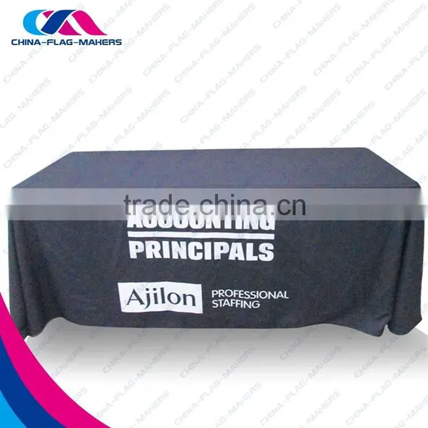 Custom Trade Show Polyester Black Squaretable Cloths