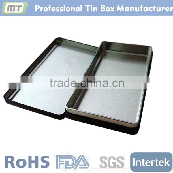 Colored Print Rectangular Tin With Hinge Lid photo-6