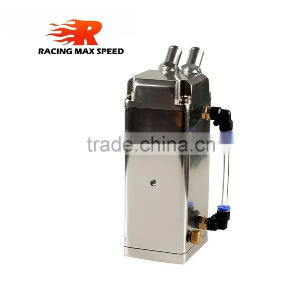 Aluminum Auto Oil Catch Tank Fuel Tank SILVER photo-2