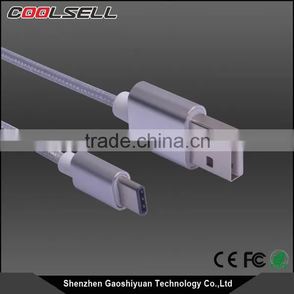 Wholesale China Cheap Gray Color Nylon Braided Usb Cable Type c Usb photo-3