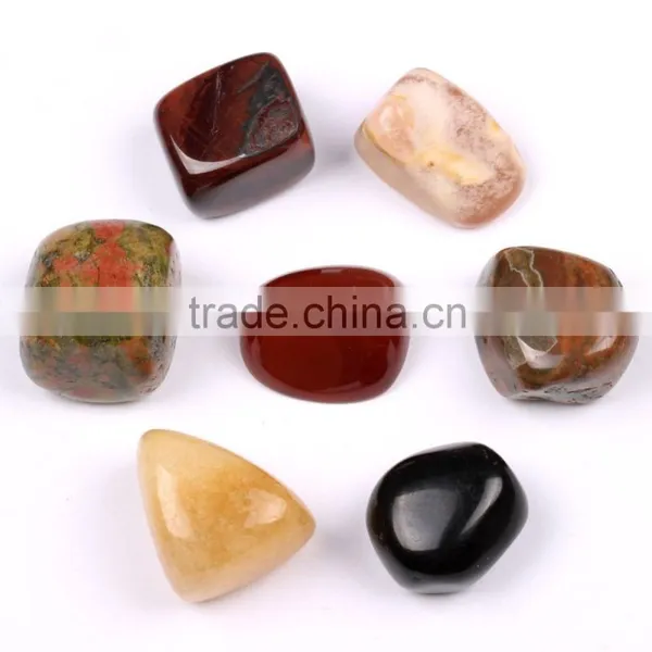 20mm Green Moss Agate Tumbled Stones photo-2