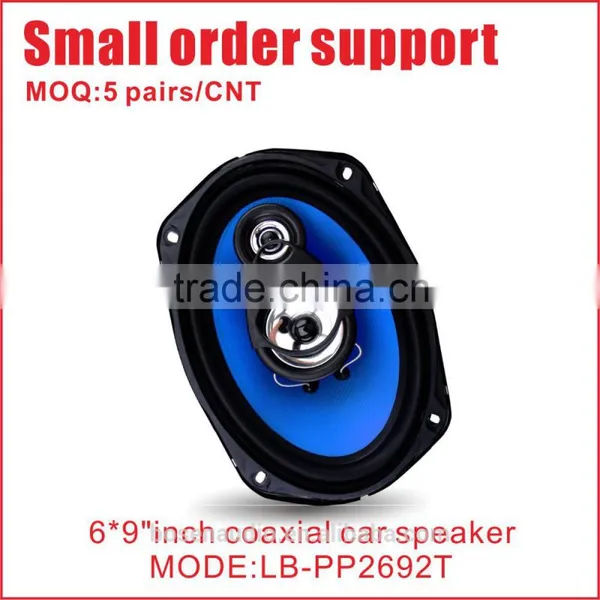 3-way Coaxial 6X9 Speaker for Car With Rubber Surround Diaphragm