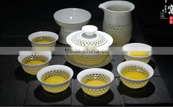 Hollow Out Jade Exquisite Ceramic Tea Set QD-L107 photo-5