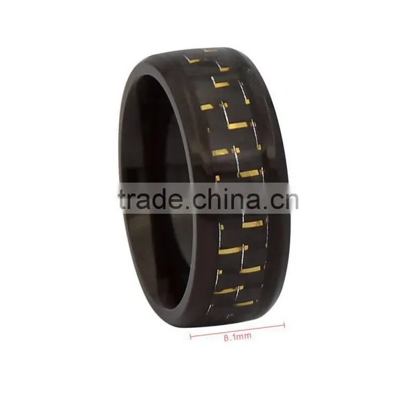 Black Titanium Carbon Fibre Mens Ring,carbon Wedding Ring for Men photo-2