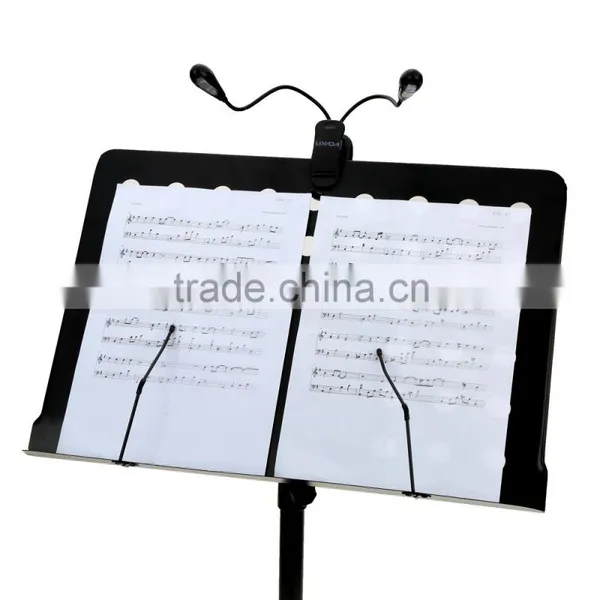 8 LEDs LIADA Dual Fleible Adjustable Lights Reading Clip-on Table Desk Study Lamp Music Score Light photo-3