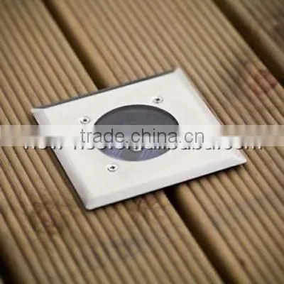 Bright White LED Solar Powered Garden Deck Light -- Square photo-2