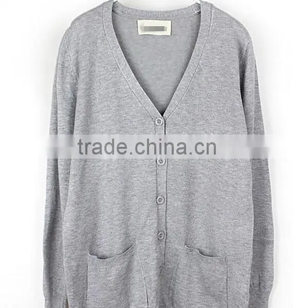 New Womens Cardigan V Neck Loose Long Sleeve Knit Sweater Coat Long photo-4