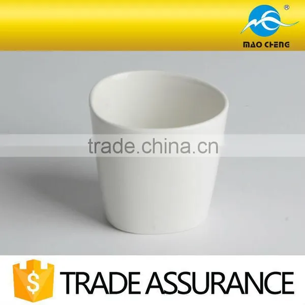 White Durable Ceramic Triangle Cup(without Handle) With Saucer photo-5