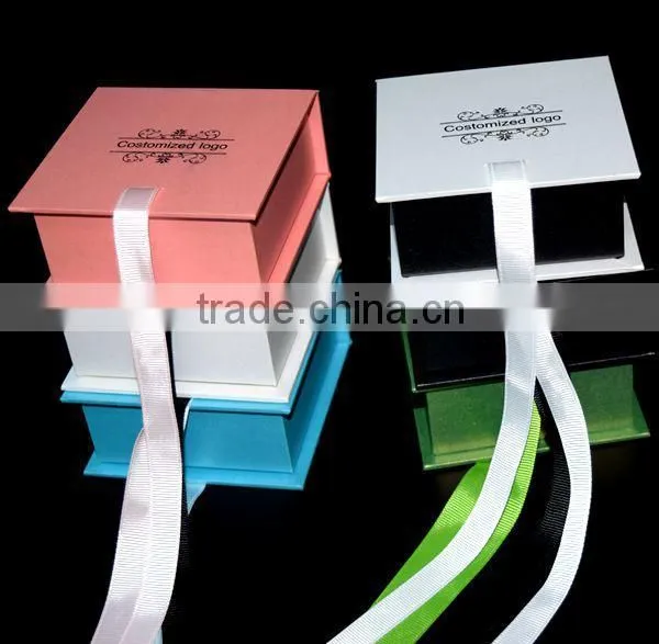 Luxury Black and White Striped Gift Box Thick Rectangle photo-6