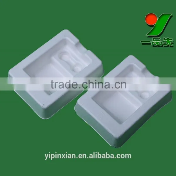 Eco-friendly Biodegradable Compostable Customized Electronic Blister Packaging White Molded Pulp Paper Insert photo-5