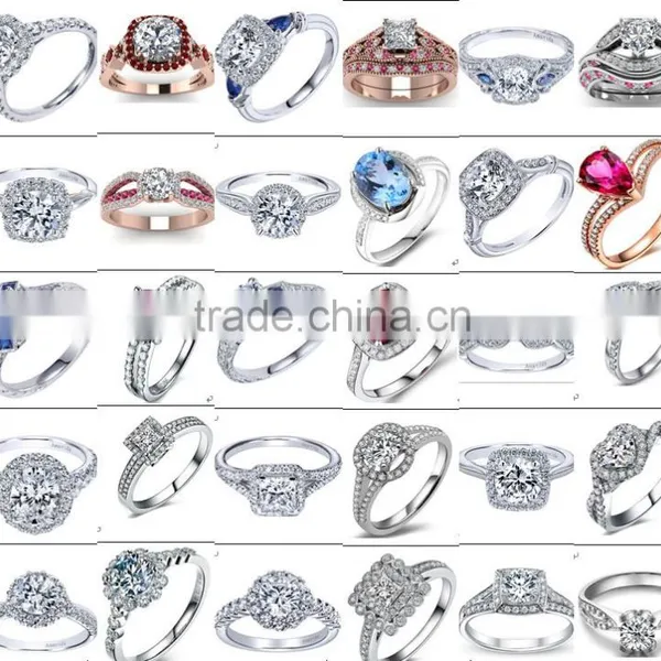 AAA Cubic Zirconia Black Plated Brass/925 Silver Finger Ring for Christmas photo-6