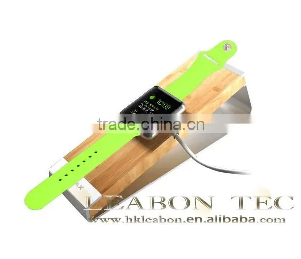 Bamboo Aluminum 2015 Most Popular Hot New Products For Apple Watch Wooden Holder Stand Charging Dock photo-2