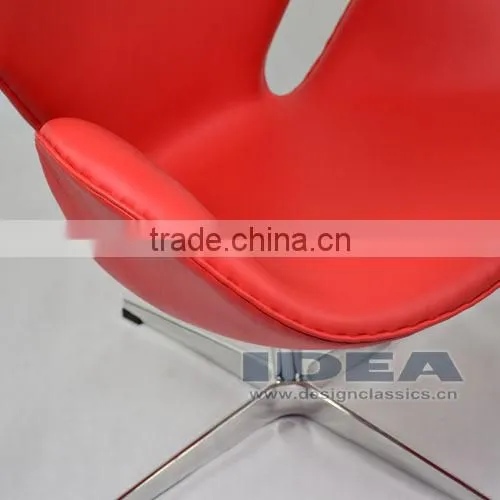Replica Arne Jocabsen Swan Chair - Red Genuine Leather photo-5
