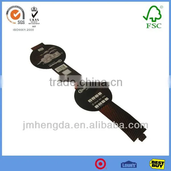 Custom Design Black Cardboard Hang Tag Printing for Pans Kitchen Ware