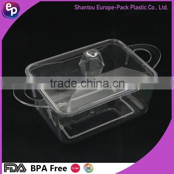 Clear Safe Plastic Disposable Food Packaging Container Plstic Dish