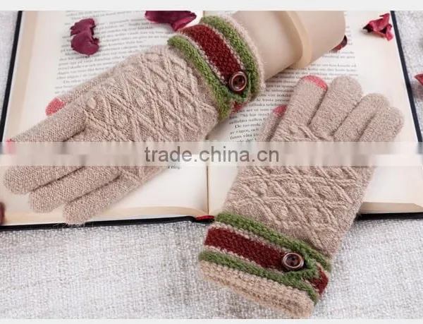Hot Sale For Christmas Unisex Touch Screen Gloves For Couples 2 Fingertips With Conductive Fiber photo-2