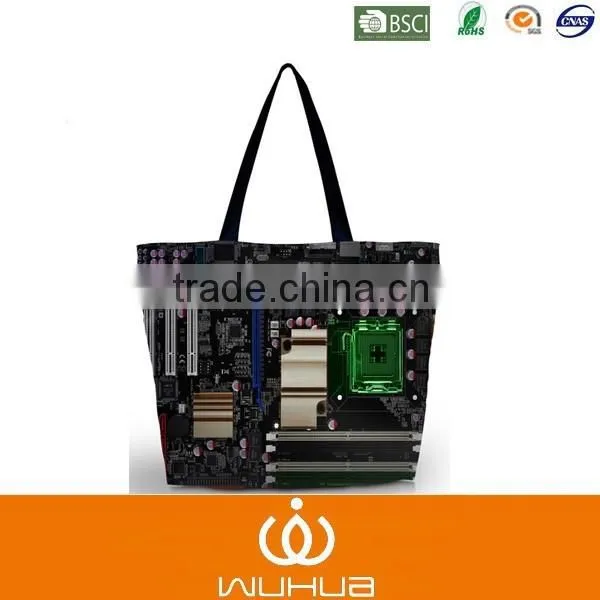 Recycle Canvas Shopping Bag With Zipper photo-3