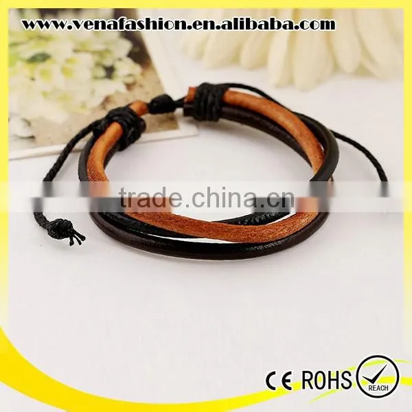 Multilayers Handmade Leather Bracelet Supplies, Leather Jewelry Supplies