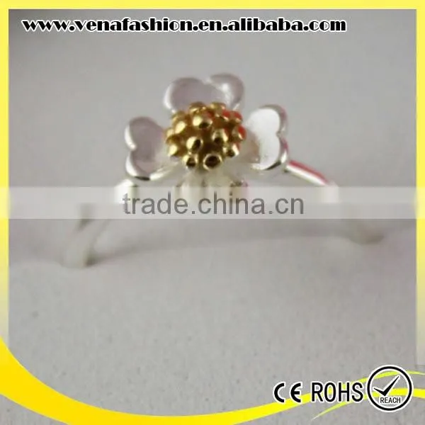 Korea Flower Opening Ring Adjustable 925 Sterling Silver Rings photo-2