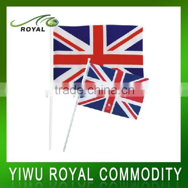 Custom UK National Mini Polyester Hand Held Stick Flag