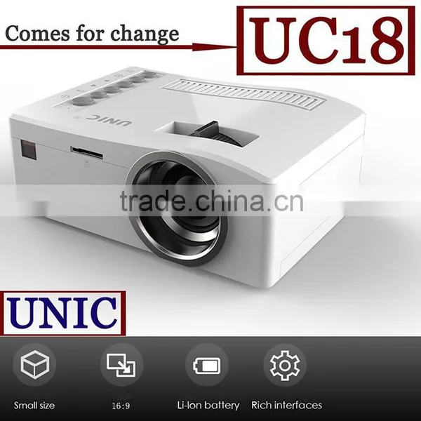 Wholesale UNIC Mini 48lux LED Lamp Handheld Projector UC18 Pico LCD Home Cinema Proyecto photo-2
