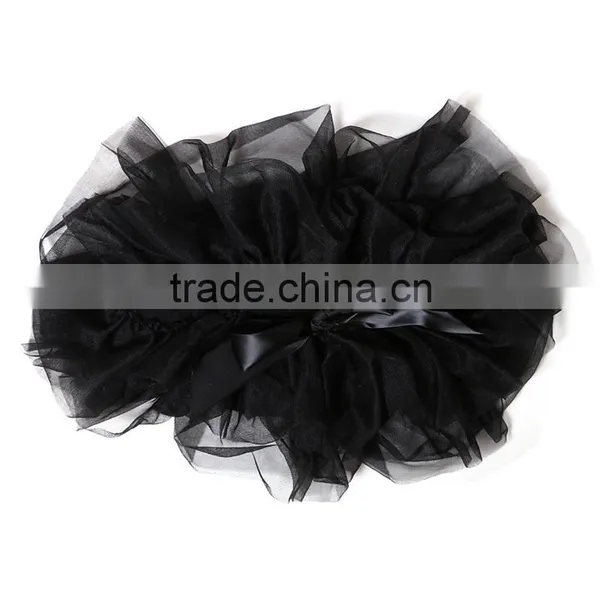 Baby Girl Chiffon Black Short Pants Diaper Cover Baby Tripp Ruffle Pants photo-3
