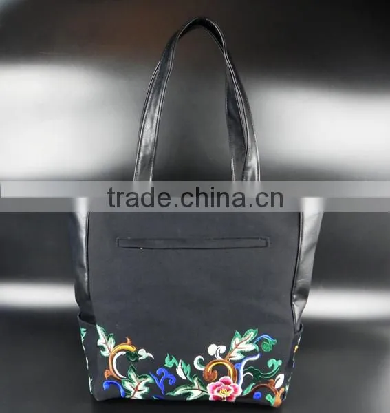 Embroidery PU Tote Bag With High Quality From Chinese Manufacturer for Promotion photo-3