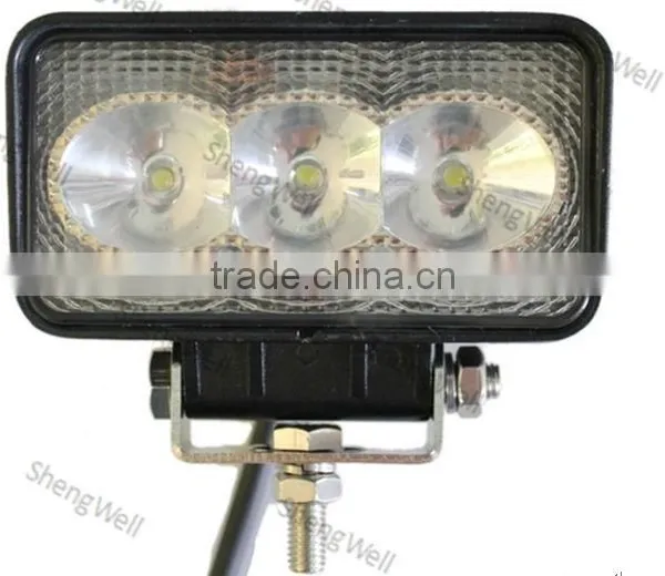 3.5" 9--32V Rectangle 9w LED Work Light IP67 ShengWell Auto Factory Offroad Led Work Light Led Working Light