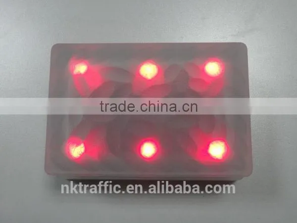 NK-160 Decorated Solar Led Glass Brick ie Super Capacitor 6PCS Led Quantity Solar Brick Light for Decoration photo-2