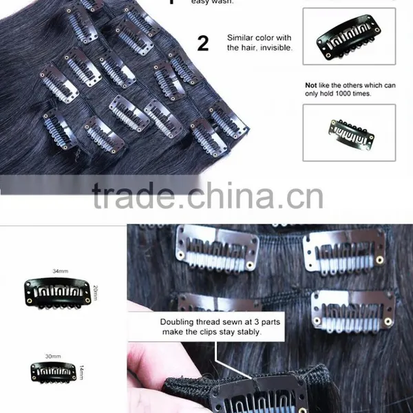 Wholesale Brazilian Hair Clip in Hair Extension Natural Hair Extensions photo-5