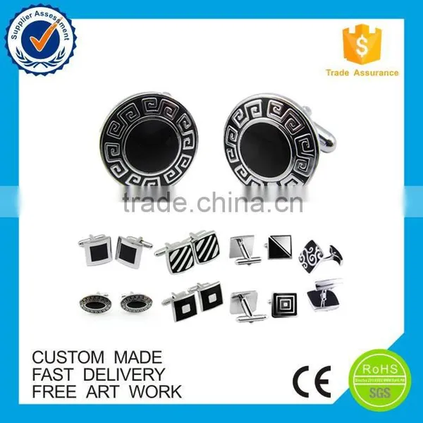 Customized Metal Hard Enamel Wholesale Snowman Cufflinks Set photo-4