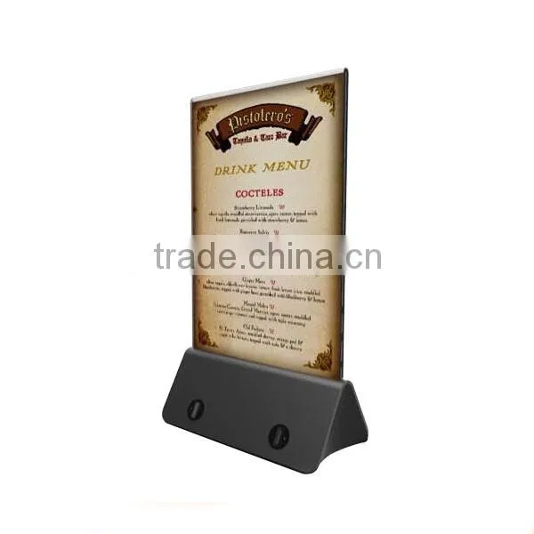 Factory Manufacturer Tabletop Acrylic Restaurant Menu Holder, Portable Power Bank Menu Holder photo-3