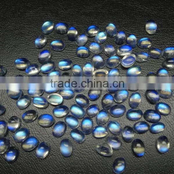 Natural Gemstone Type and Oval Cut Gemstone Shape Rainbow Moonstone 4X6 MM Gemstone photo-3