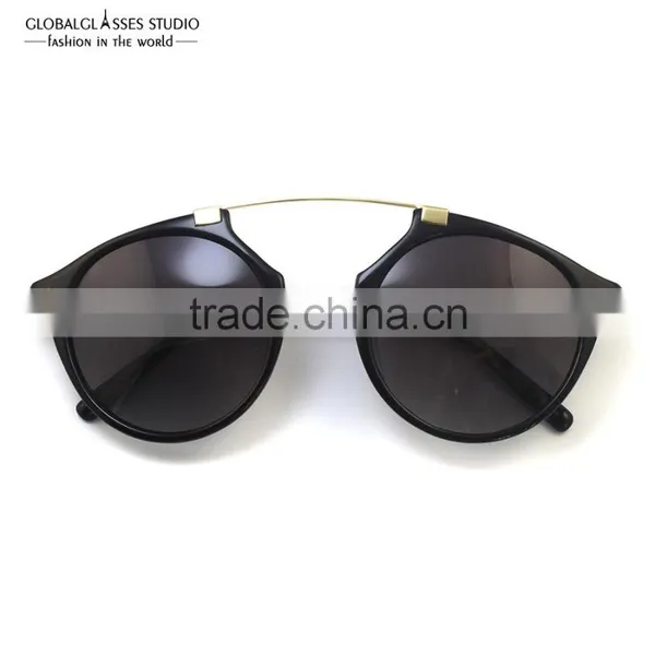 Shinny Gold Metal Brow Bar Sunglasses Women Designer Sunglasses Fashion Summer Style Black /Demi Havana Color 6604C photo-5