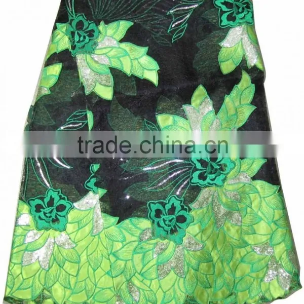 High Quality Organza Lace for Wedding , Organza Lace Dress CL8095-4