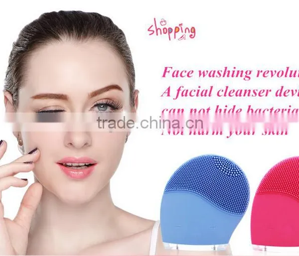 Sonic Massage Electric Natural Silicone Cleansing Face Brush for Daily Use photo-2