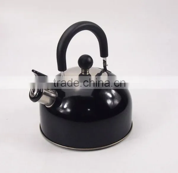Black Color Stainless Steel Whistling Kettle Whistle With Plastic Handle photo-2