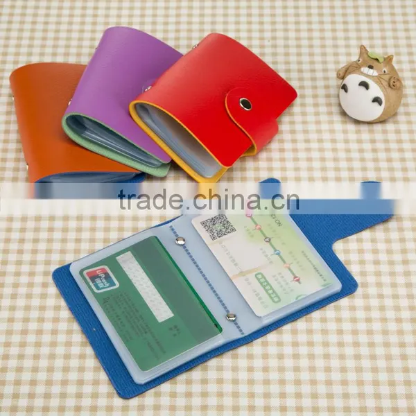 Fashion Business Credit Card Holder Bags PU Leather Strap Buckle Bank Card Bag photo-5