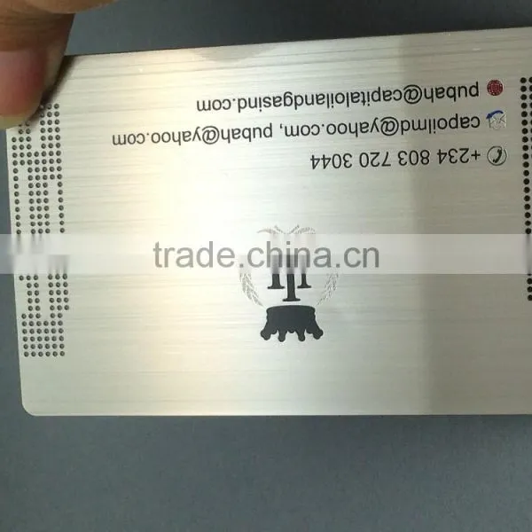 Hot Selling Silver Polished Membership Card Metal Business Card photo-3