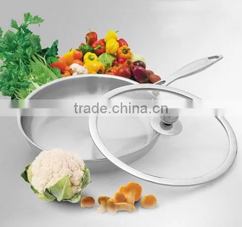 Stainless Steel Non-stick Fly Pan With Glass Cover photo-2